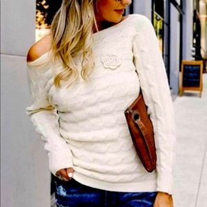 Military Hippie Cable Sweater.